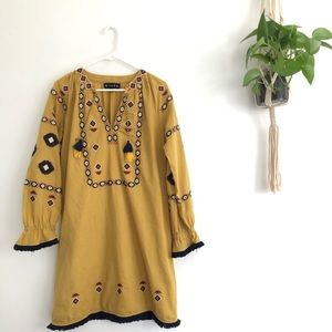 Anthropologie Merida Embroidered Tunic Dress RIYA
